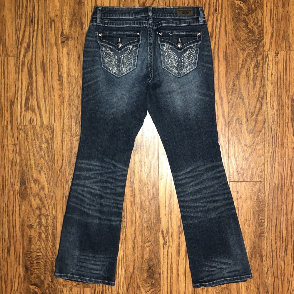 Harley Davidson Medium Wash Boot Cut Jeans Size 8